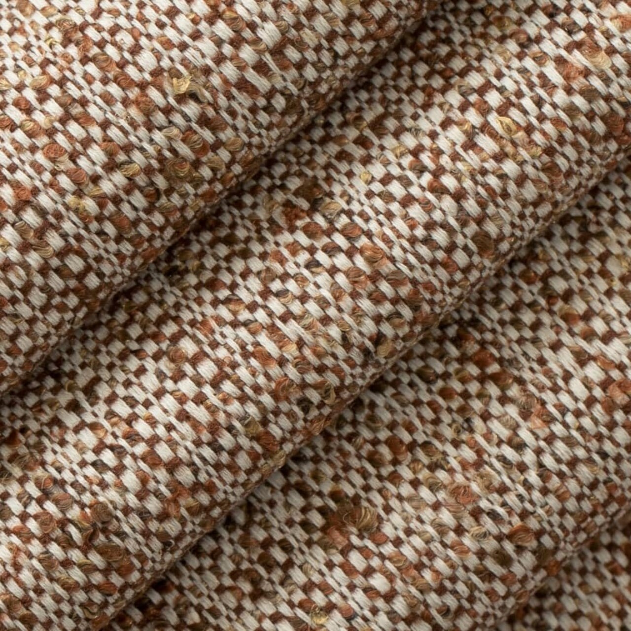 Brown Stain Resistant Performance Pet Friendly Texturedd Tweed Upholstery Fabric by The Yard - SKU: Franklin Sienna